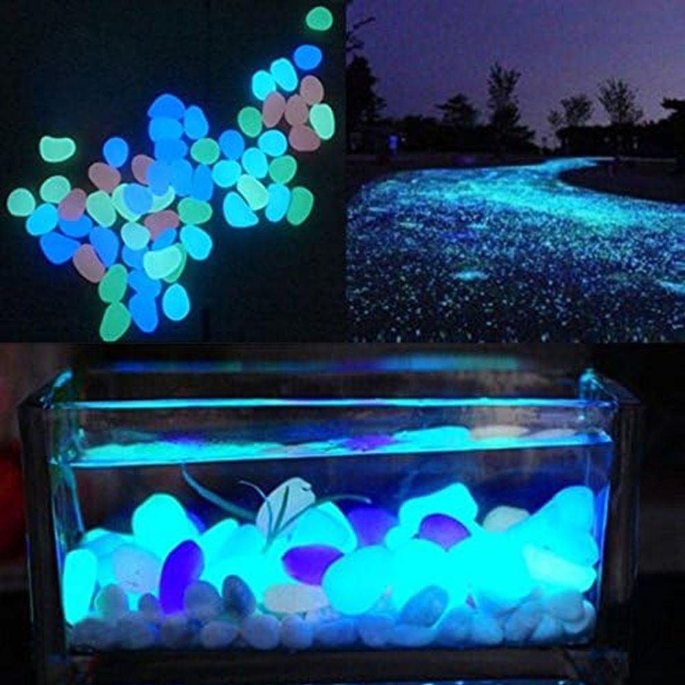 ถังปลา Rocks Glow Blue Pebbles - Aquarium Plant In Pot บทวิจารณ์และราคา