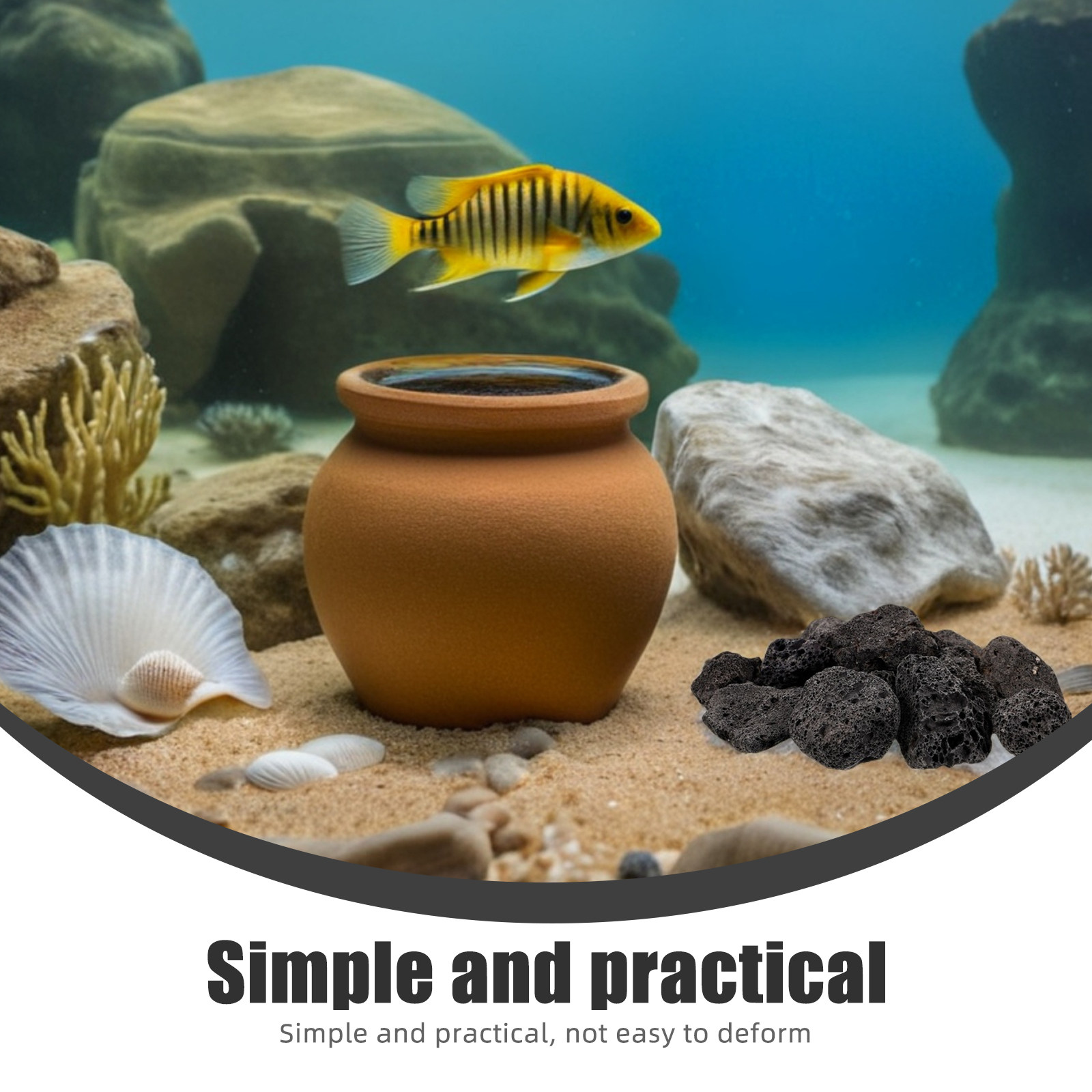 หินภูเขาไฟธรรมชาติ 1 แพ็ค ขนาด - Aquarium Plant In Pot บทวิจารณ์และราคา